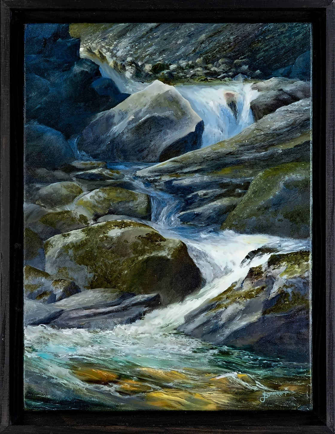 Lumière du matin — scène imaginée, haute montagne